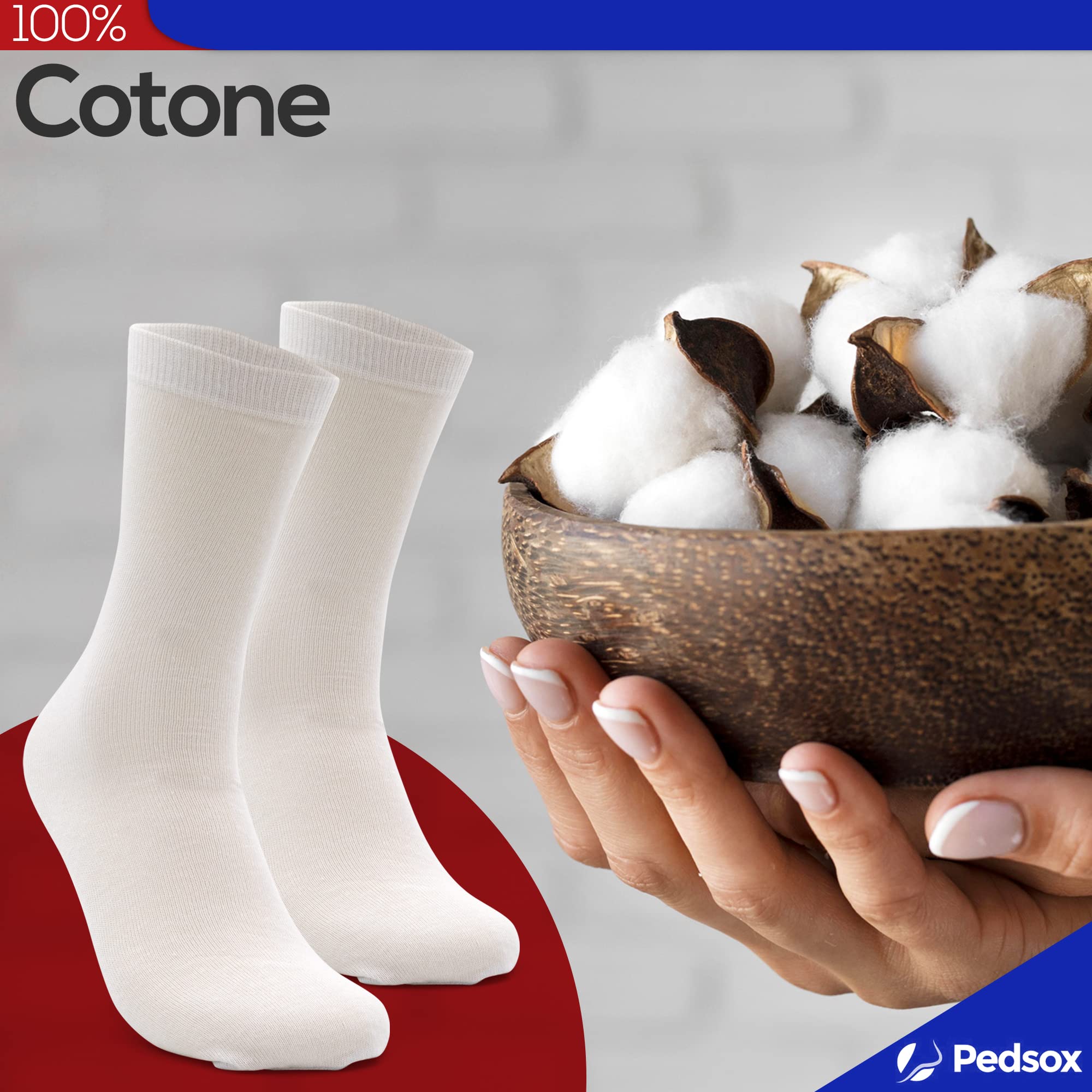 100 pares de Calcetines Desechables Resistentes para Deporte y Trabajo, 100% Algodón, Unisex, Talla Única, Blanco