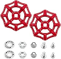 DKSNJW 2-Pack Thickened Cast Steel Outdoor Faucet Handles Replacement - Heavy-Duty Spigot Hose Bib Handles with Screws & Washers (7x7mm Square)