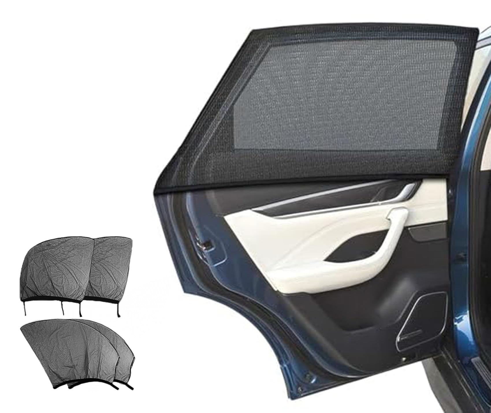 (4-Pack) Car window shades for baby compatible for Lan Rove Evoque Range Rover Sport 2011-2025 front window and rear window. Mesh Material for Car Sun Protection Shields Passengers, Babies, Children