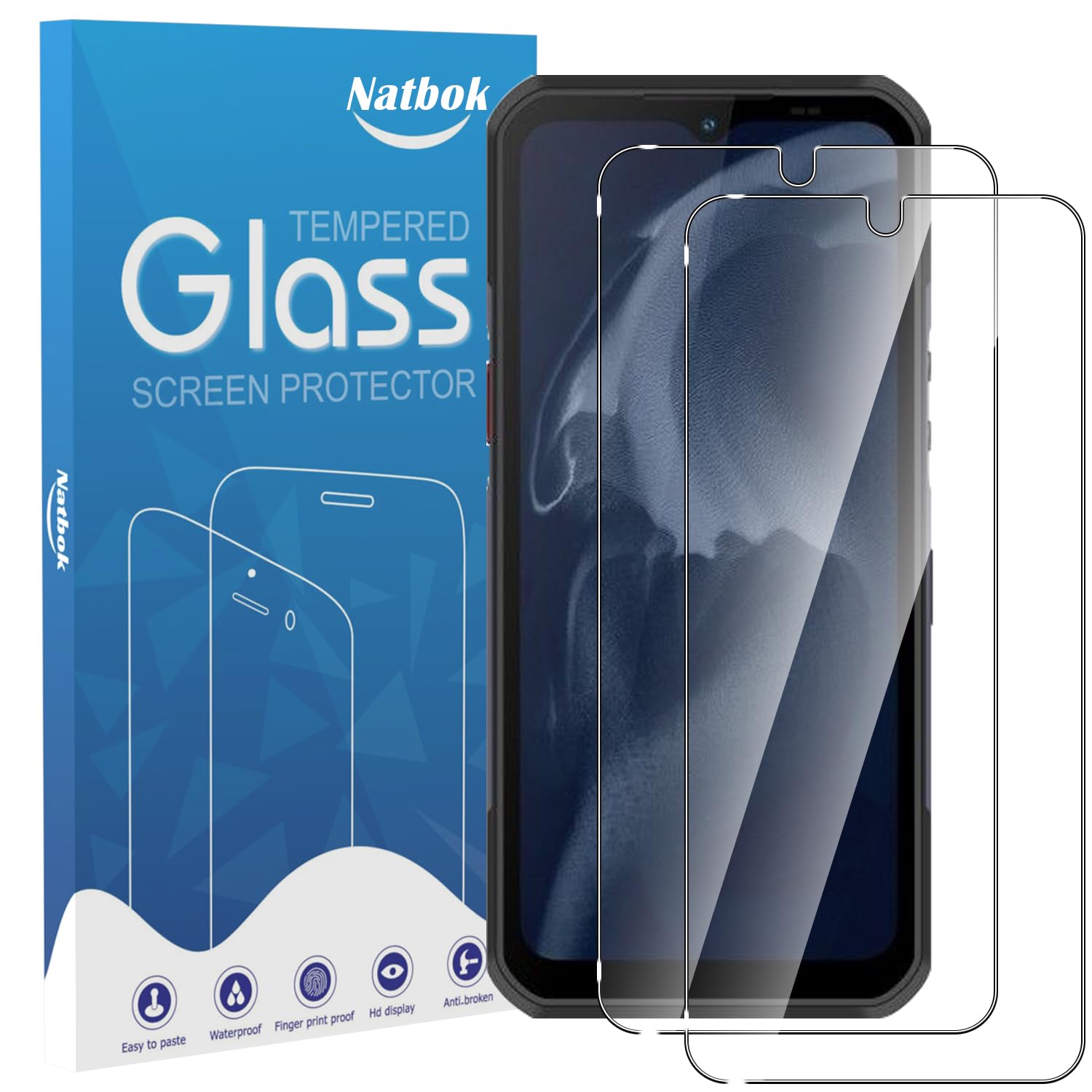 2 Pellicole Vetro Temperato 9H Per Oukitel WP35, 0,33 Mm Trasparente, Anti-impronte, Facile Installazione, Senza Bolle