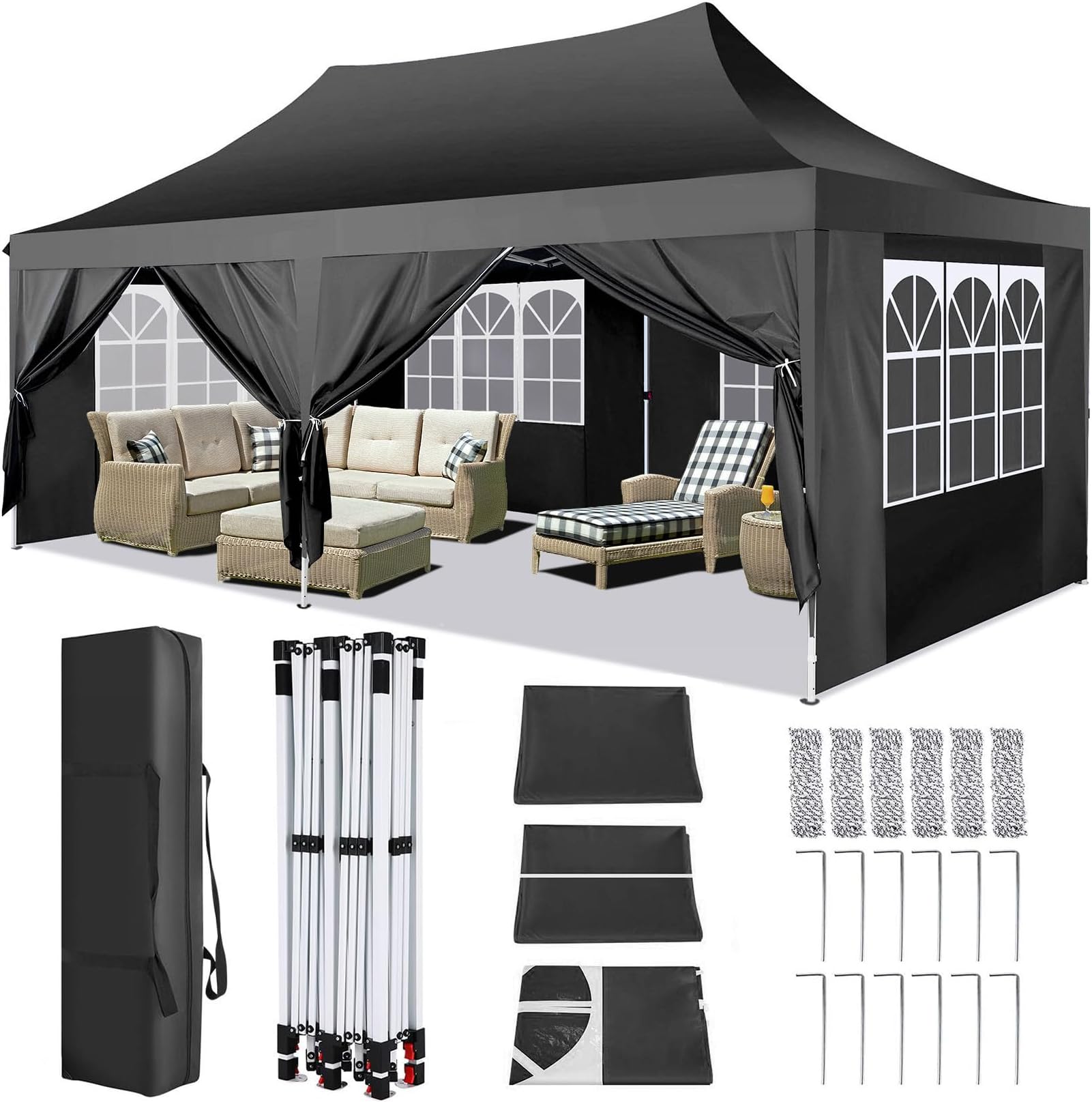 Faltpavillon 3x6 Wasserdicht Stabil
