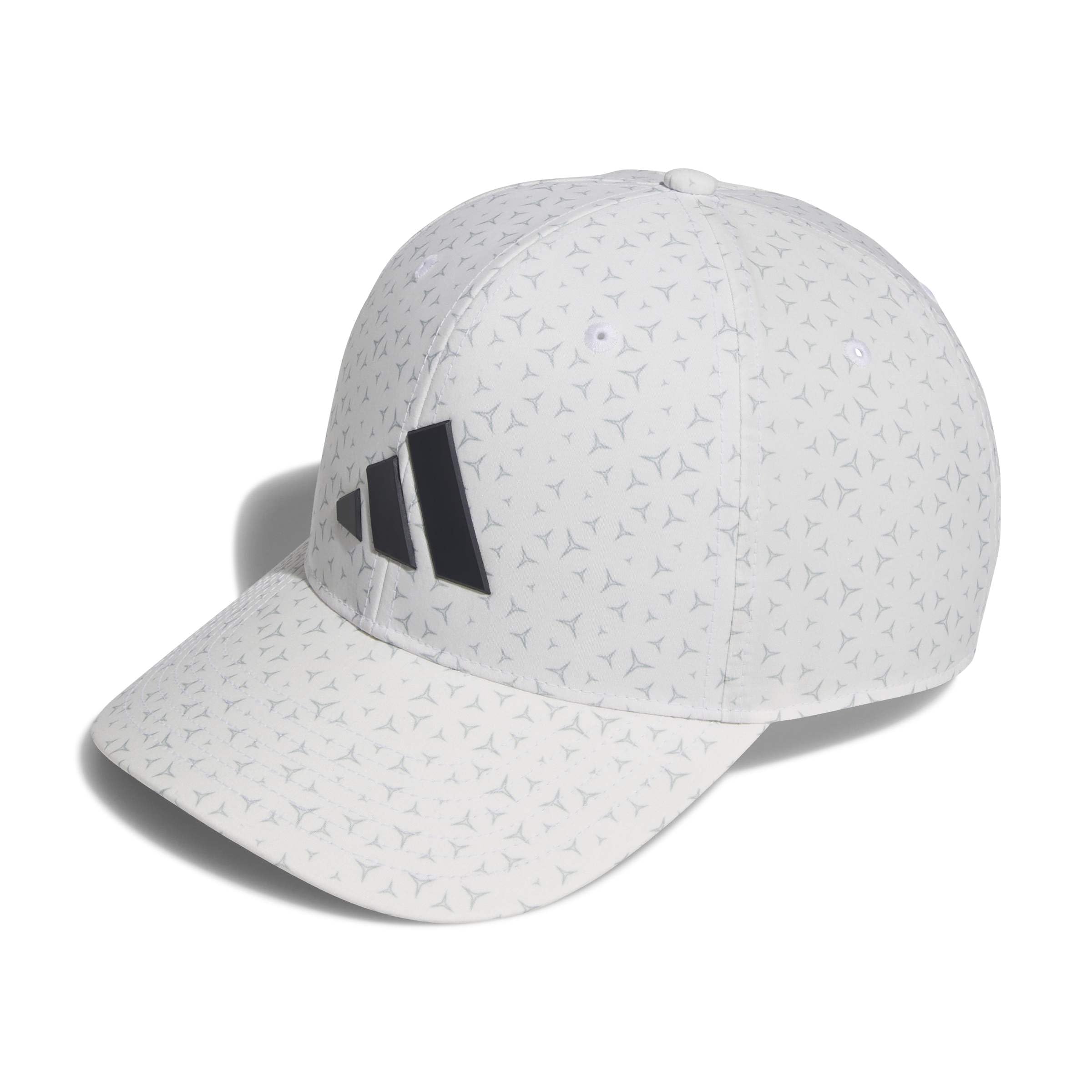 adidas Men's Tour Print Snapback HAT, White, M-L