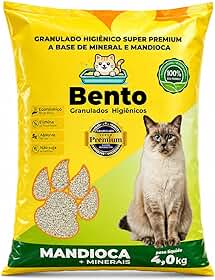 Areia Higiênica Granulado Para Gatos 4kg Mandioca + Minerais Super Premium Controle De Odores Alta Absorção Econômica Biodegradável Não Suja Patinhas Rende Mais Banheiro Sanitário Pet Premium Gato