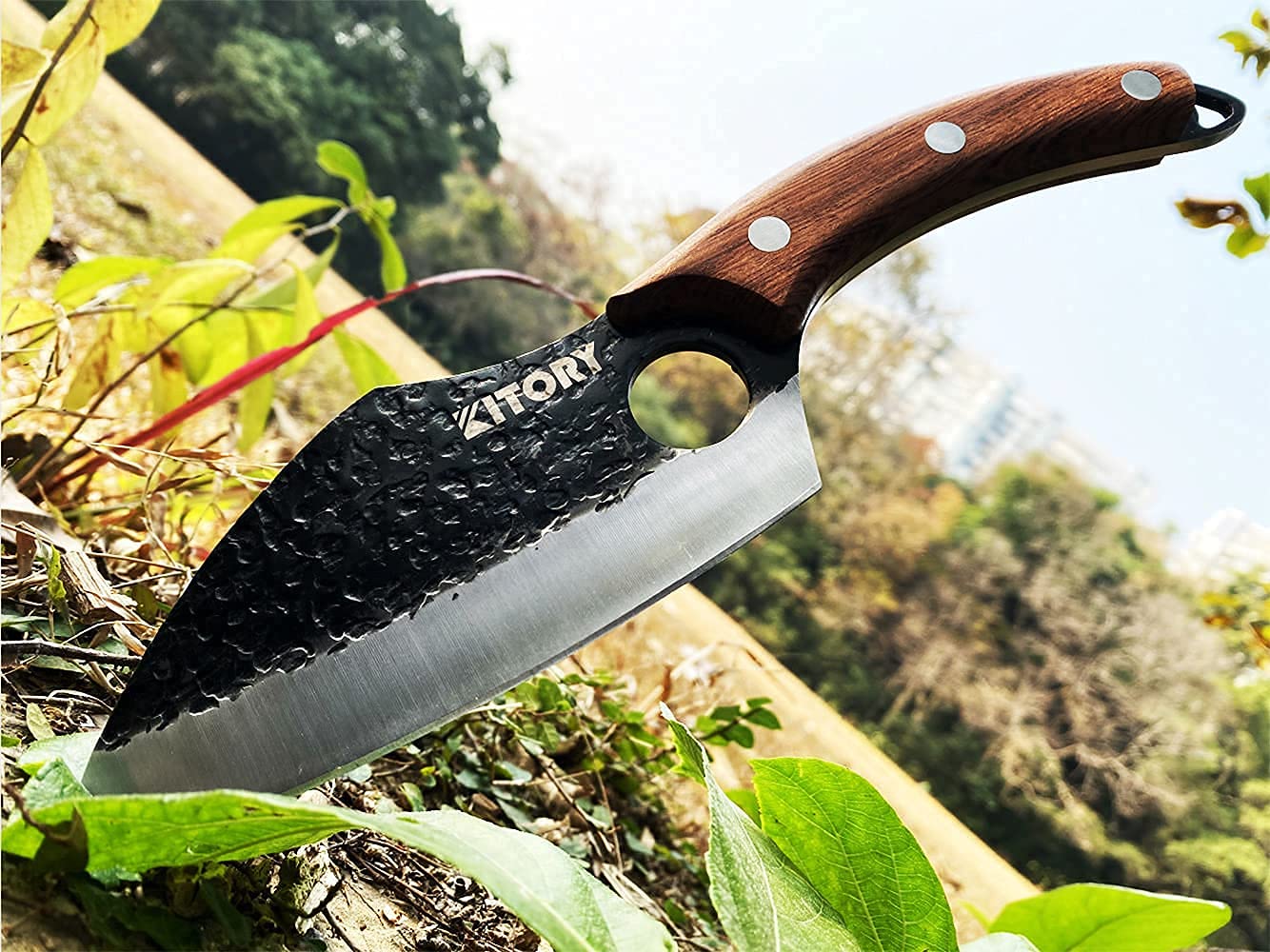 Kitory Meat Cleaver 6''Chef Knife Cleaver Knife Heavy Viking