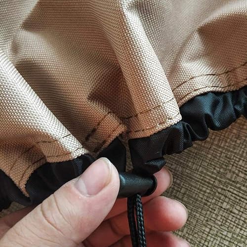 Vista 7 de UCEDER Cubierta redonda para bañera de hidromasaje, impermeable al aire libre (83 x 20 pulgadas), protector de poliéster 600D resistente para bañera