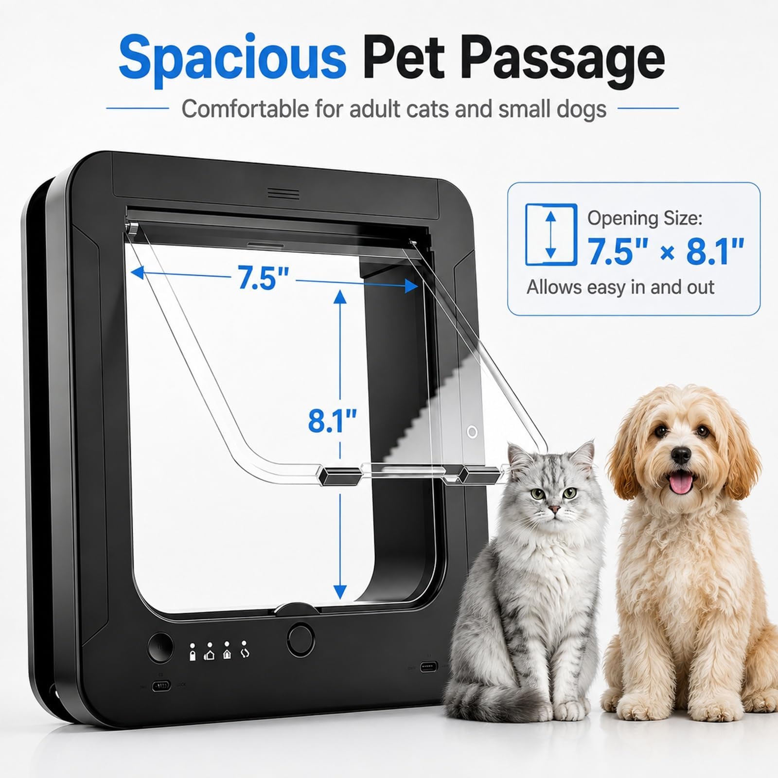 Tenda per Gatti con Microchip Intelligente, Porta per Animali Attivata