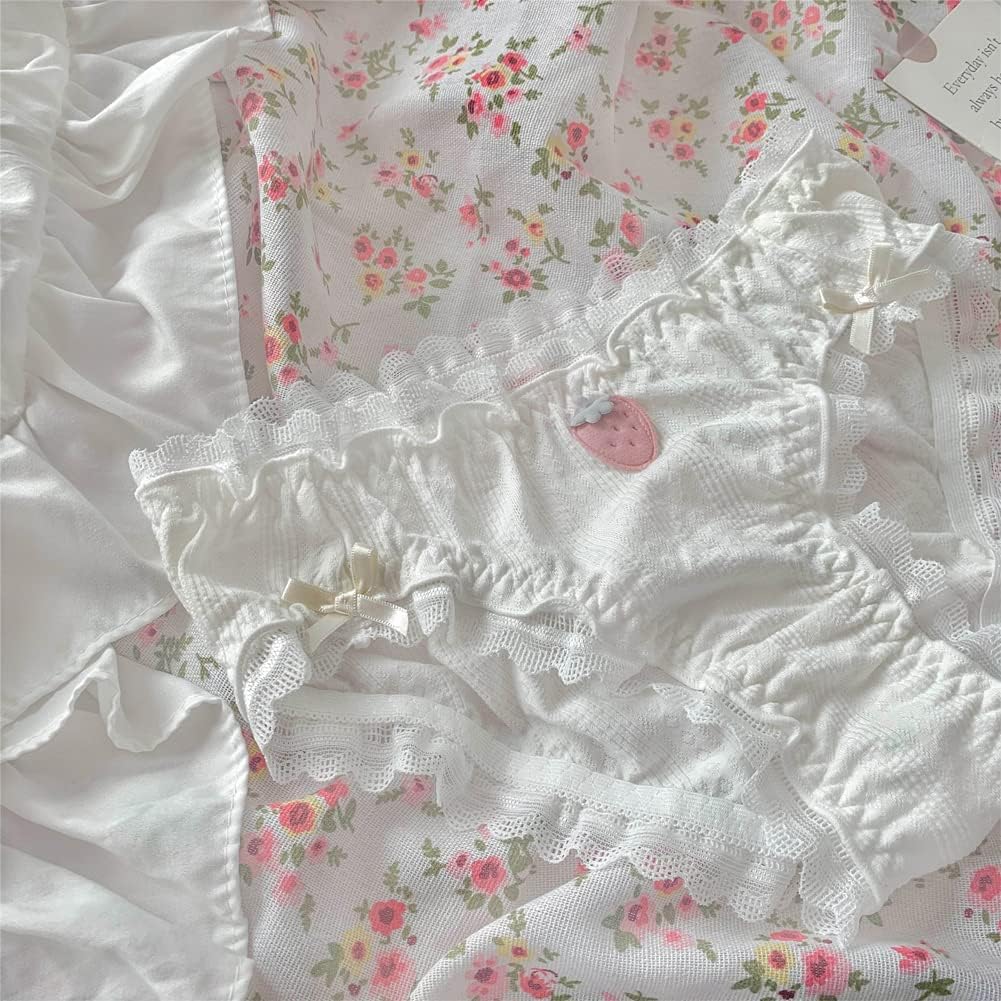 Japanese Stawberry Print Bikini Panties 2 Pack Briefs Cosplay Anime Underwear - Image 5