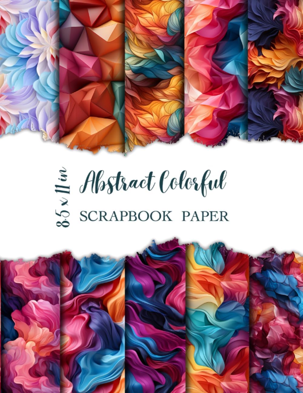 Abstract Colorful Scrapbook Paper: Decorative Craft Paper | 20 patterned double-sided sheets