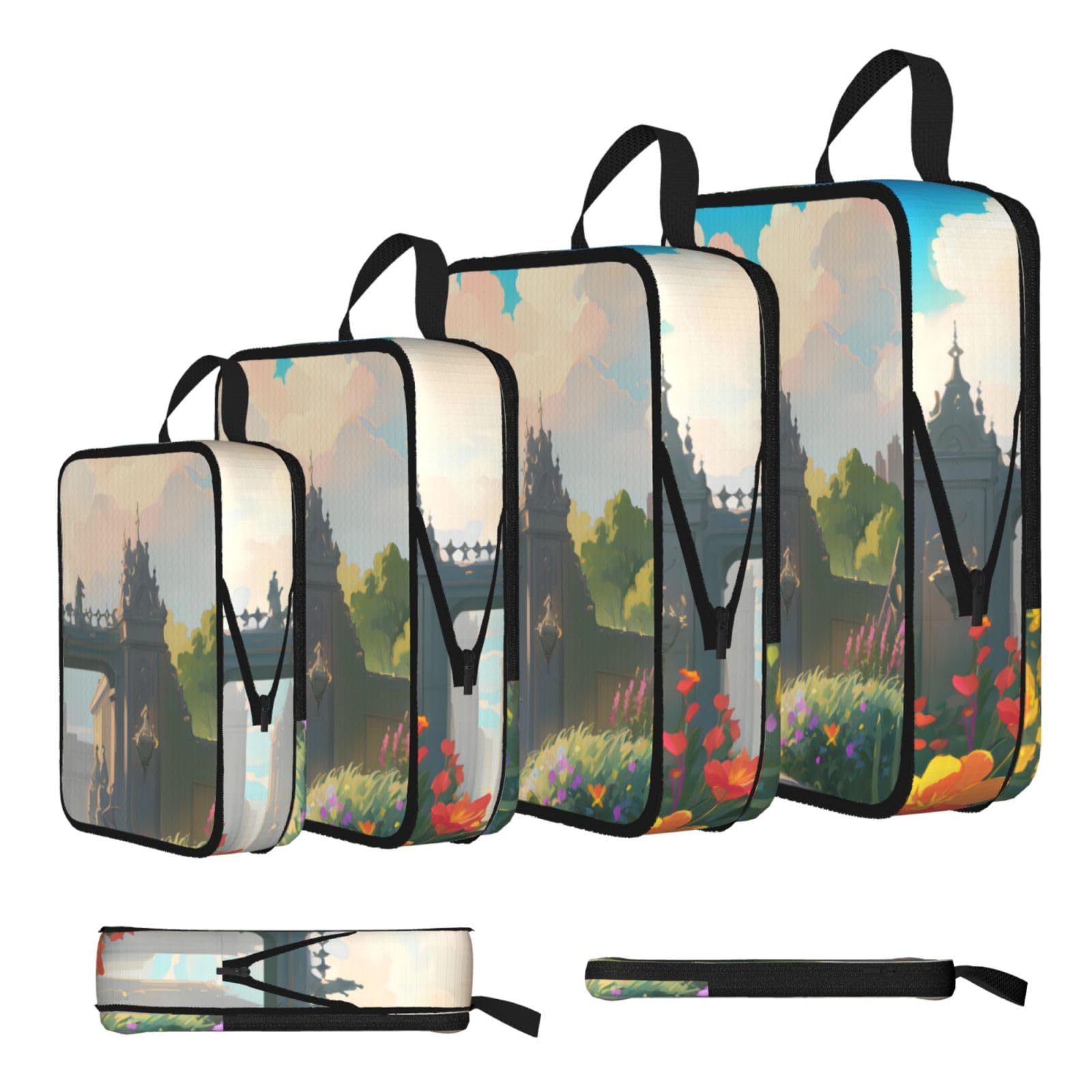Outside the Castle Gate Compression Packing Cubes 4 Piece Set