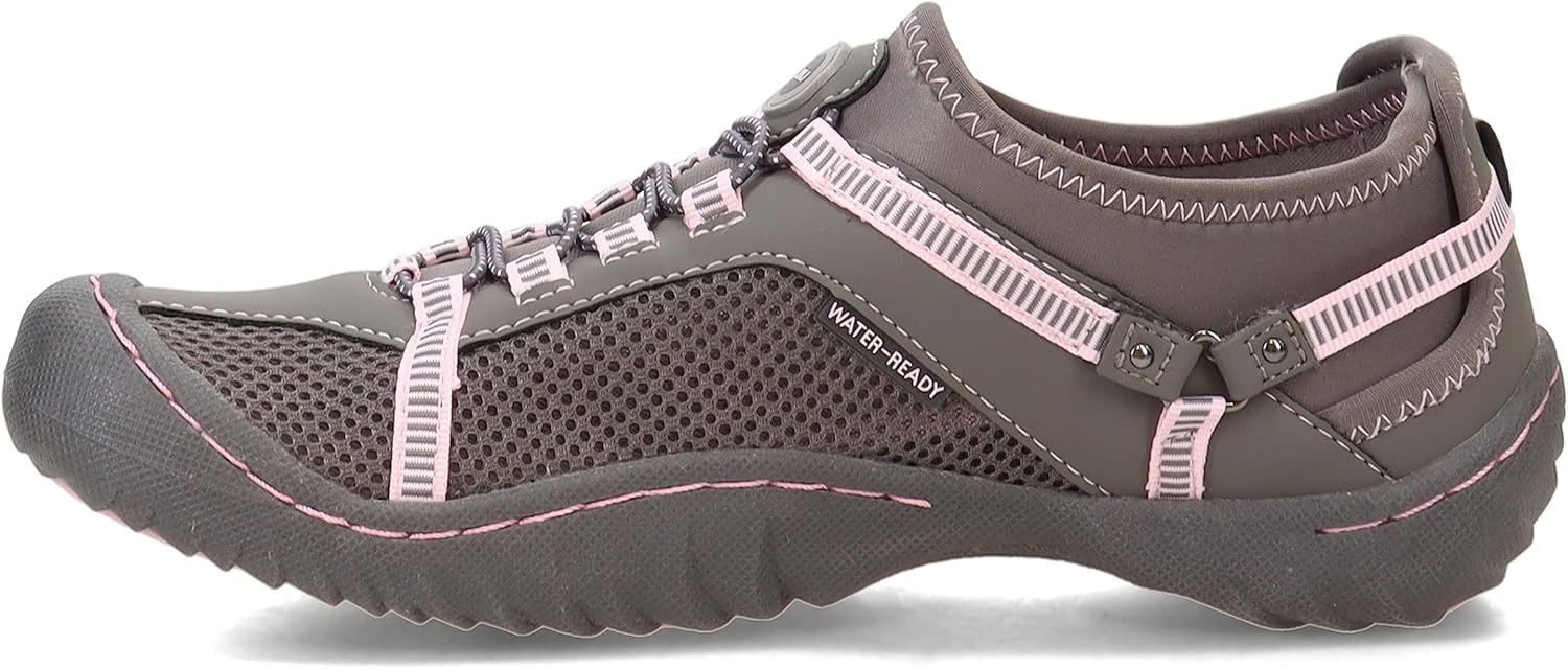 JBU by Jambu Women's Tahoe Water Ready Sneaker, Grey/Petal, 9.5