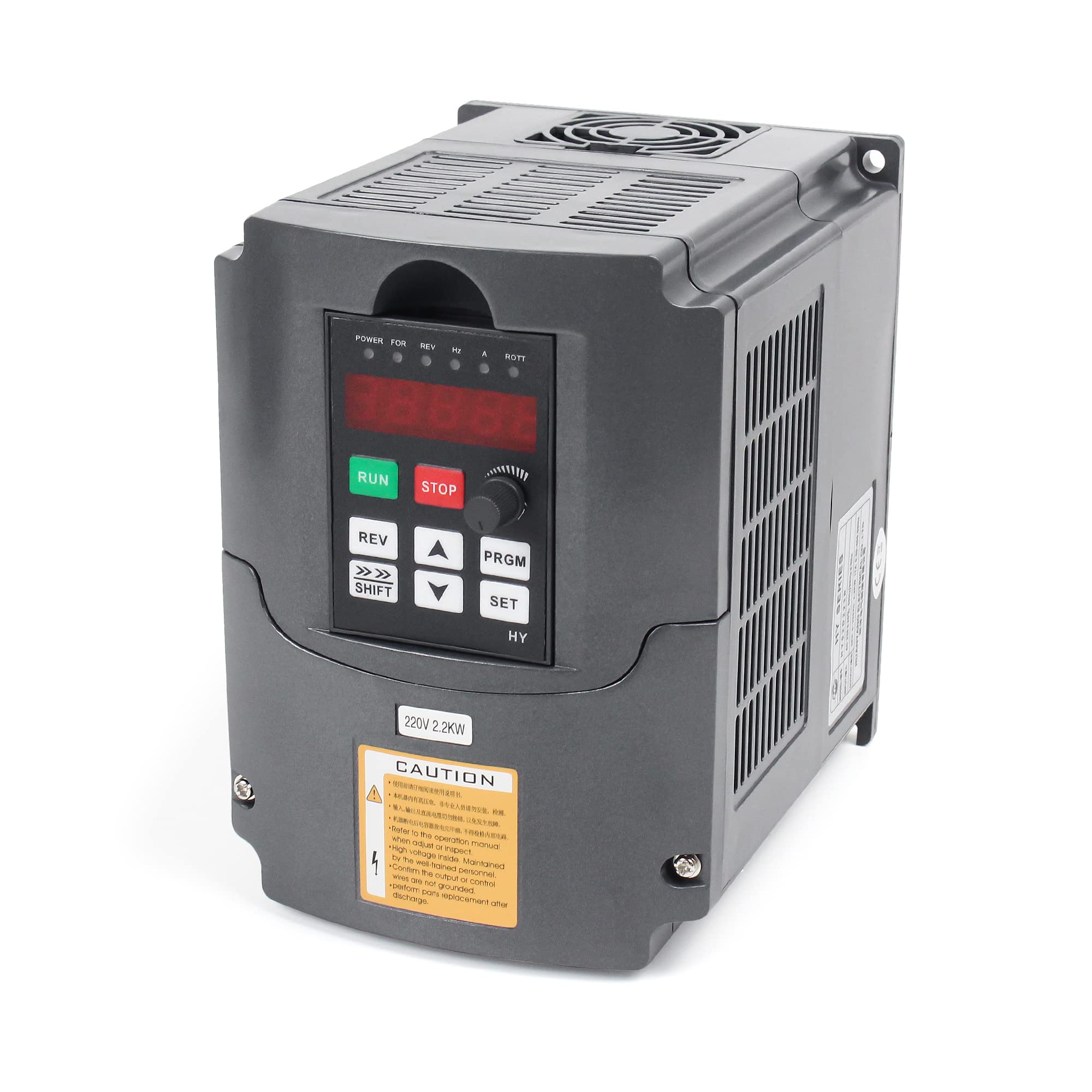 RATTMMOTOR 2.2 KW, 220 V, trasmissione a frequenza variabile, inverter VFD, 3 fasi, 2200 W, con cavo di prolunga da 2 m, regolabile per controllo della velocità del motore a mandrino