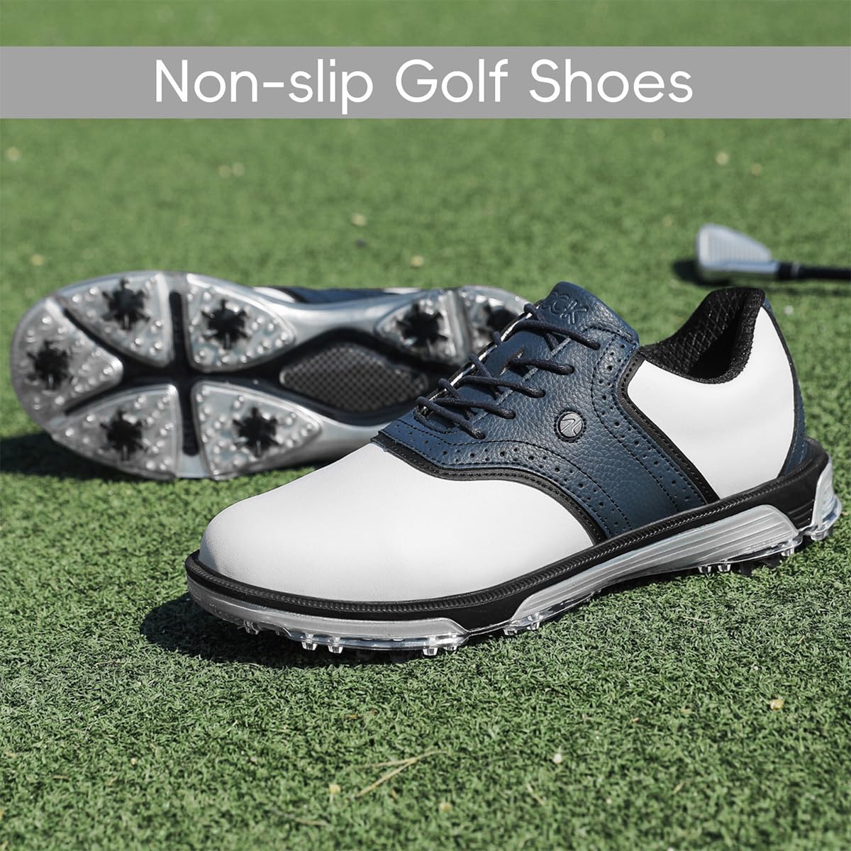 ULTIANT Chaussures de Golf Homme, Imperméables et Confortables, Modèle Classique avec Semelle Anti-Dérapante, Respirantes et Léger, Adaptées pour Le Jeu de Golf et l'Entraînement sur Fairway