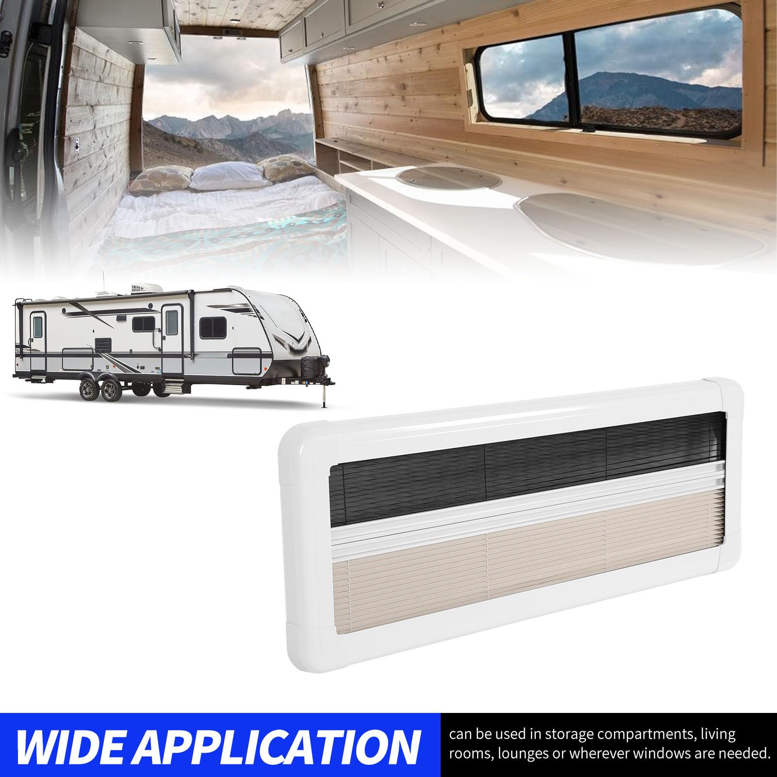 Tendine Parasole per Camper, Tendine Plissettate Anti- per Camper, Protezione Privacy per Roulotte e Furgoni