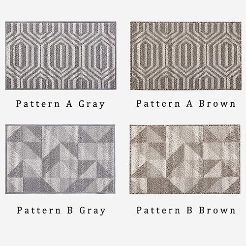 Miniatura 3 de CHICHIC - Tapete absorbente para puerta delantera y trasera, parte inferior de goma antideslizante para puerta interior, tapete de entrada para lodo