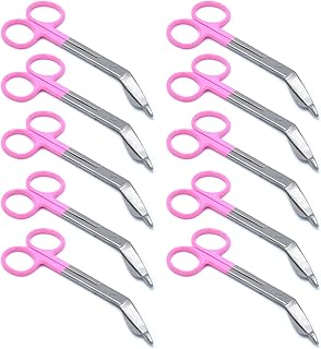 AAProTools 10 Bandage Scissor Pink Color Handle Paramedic EMS Nurses Medic Uniform Supply