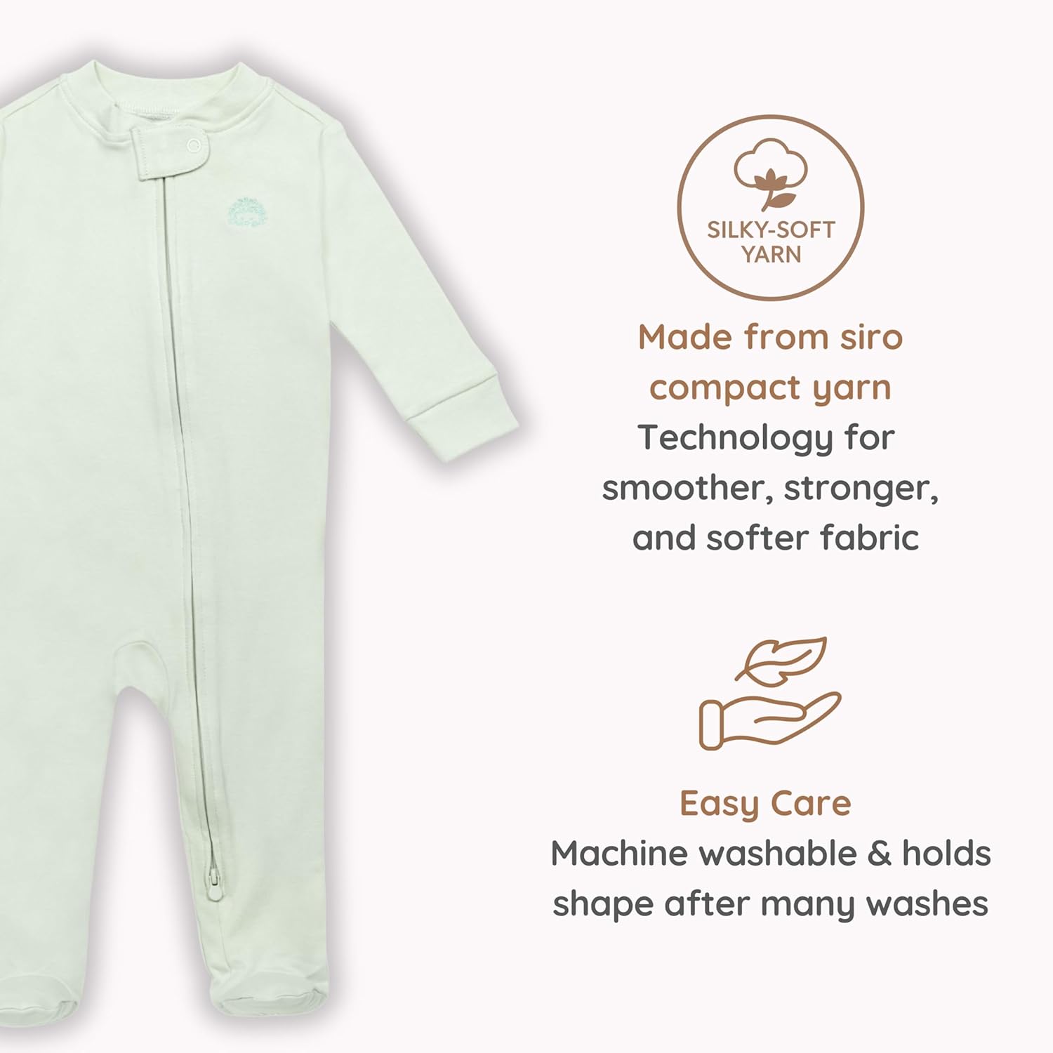 Pajama, Double Zipper Onesie, 100% Cotton Baby's Pajama, Footed Baby Pajamas