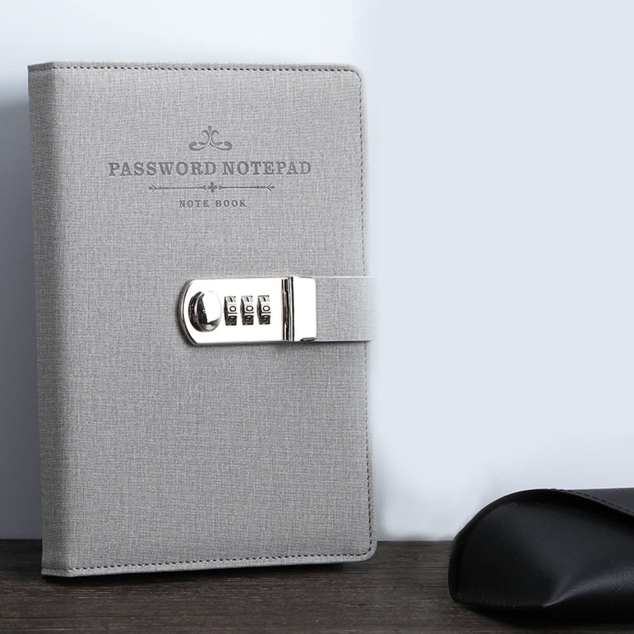 Amazon.co.jp: QQZSG 鍵つきノート おしゃれ グレー 日記帳 鍵