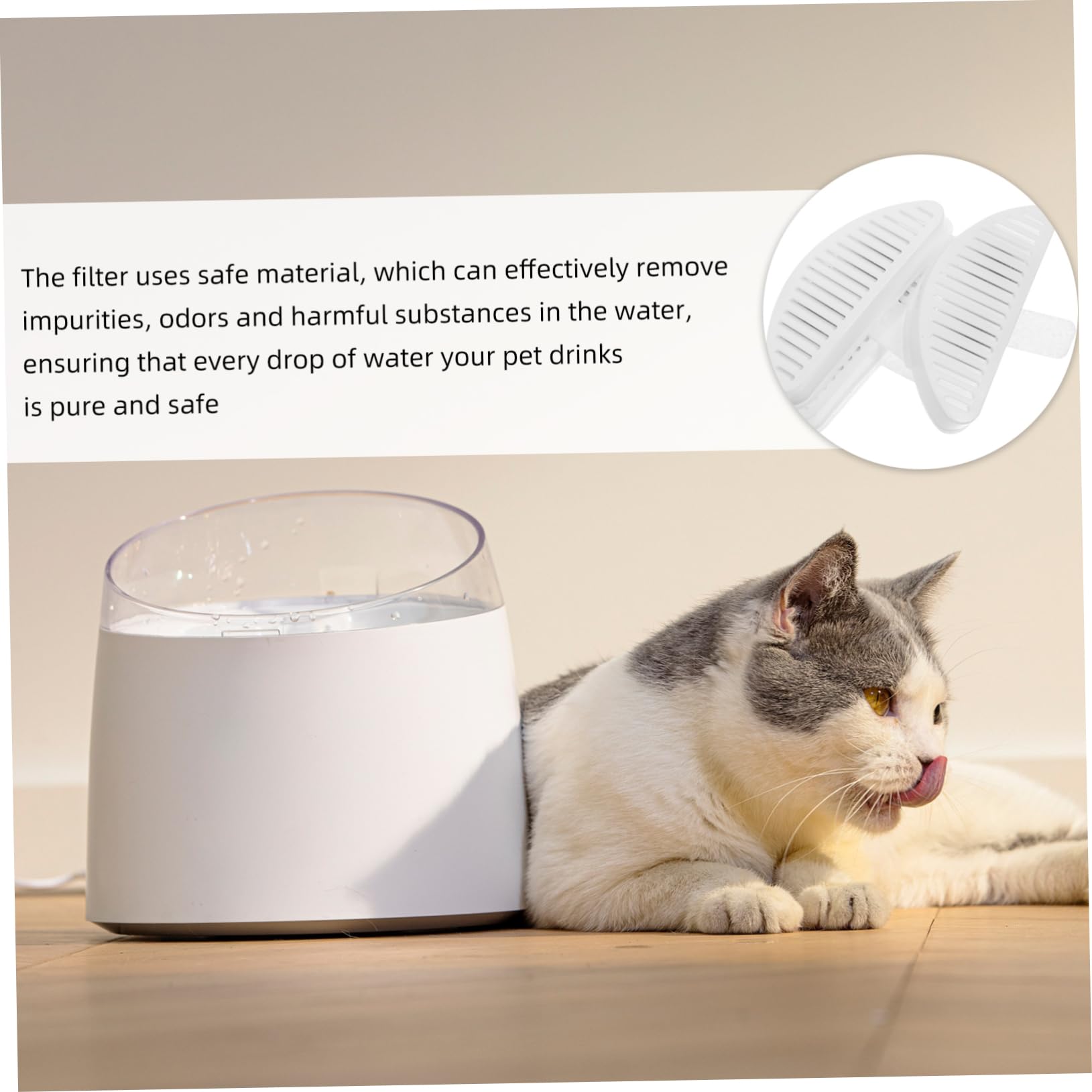 4sätze Katzenbrunnen-filtern Kompatibel Mit Einschließlich Ersatzfiltern Und Filter-Cotton Für Sichere Und Gesunde Trinkwasserfiltration Für Katzenbesitzer Und Tierhandlungen