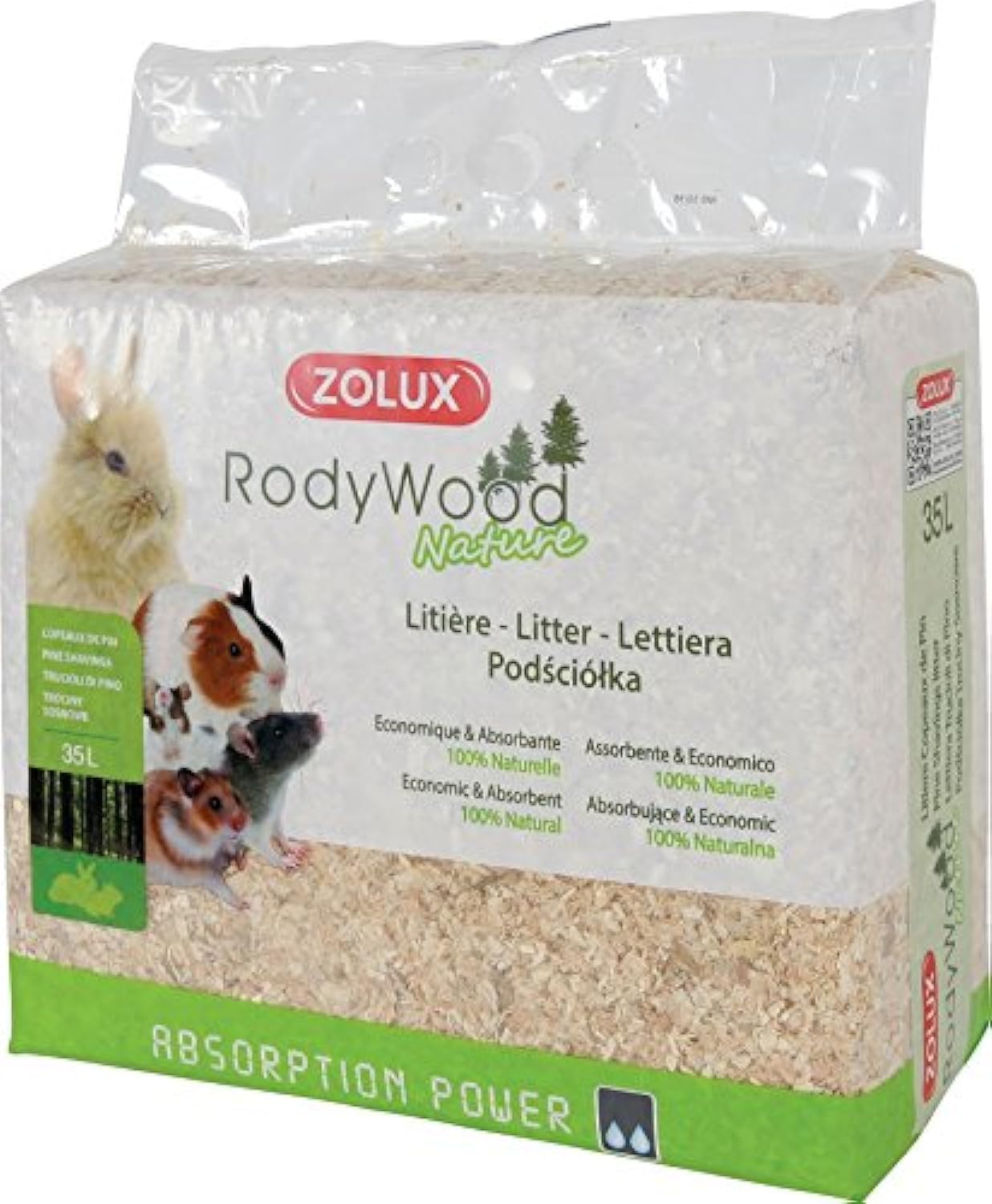 Zolux Rodywood Nature Litiera 35L