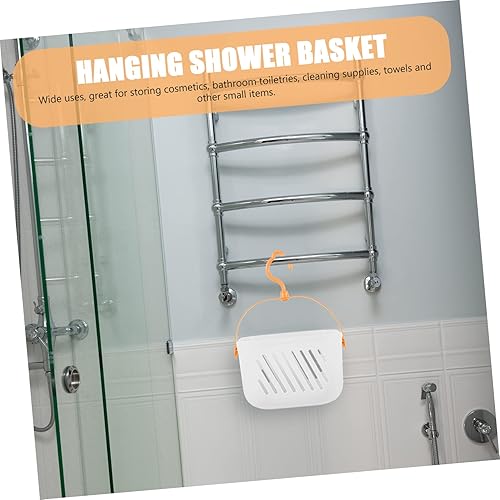 Miniatura 6 de Cabilock Cestas de plástico cesta de mano de baño colgante de plástico blanco cesta colgante cesta de plástico