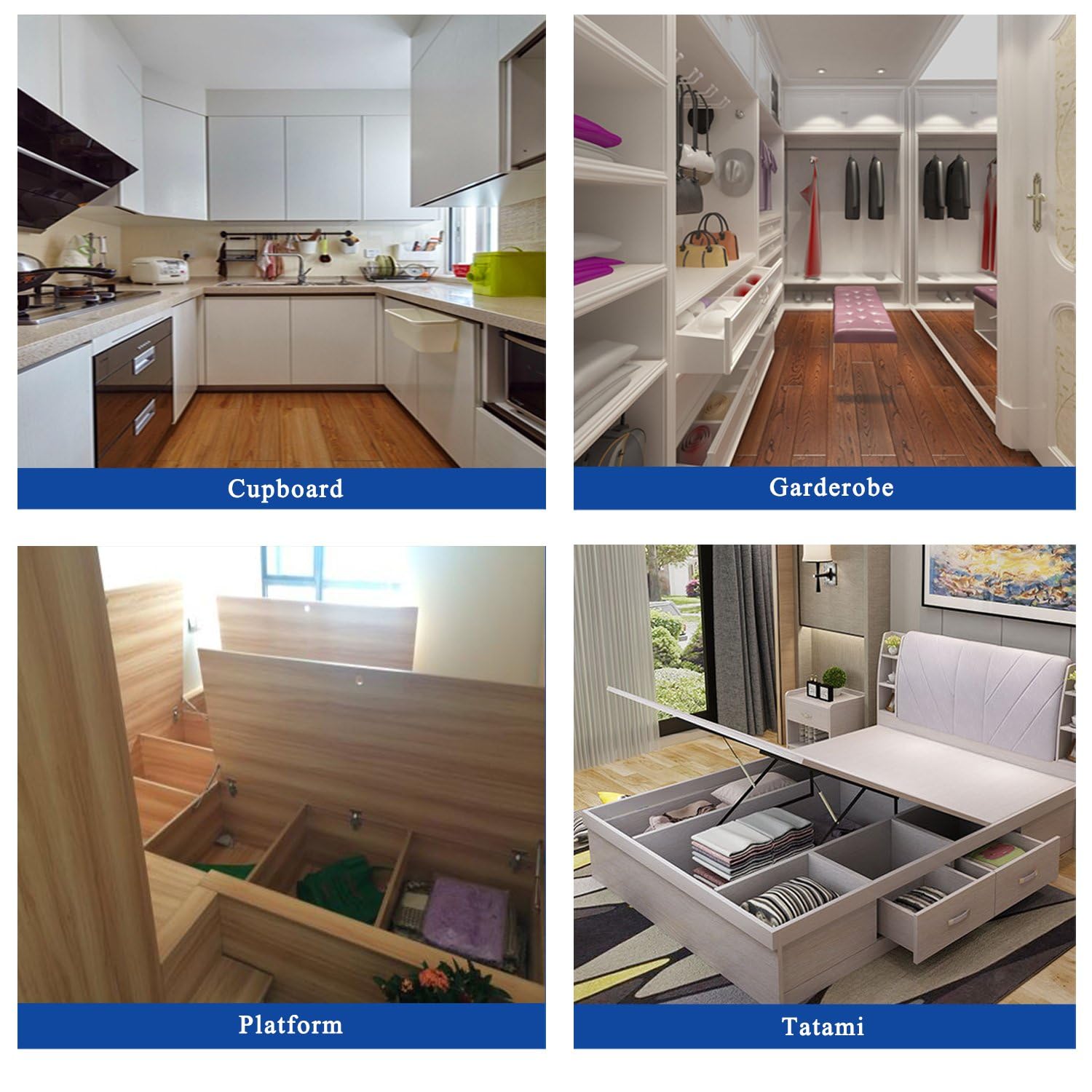 Gas Struts for Cabinets - Soft Close Lid Support -4 Gas Struts for Cabinets - Soft Close Lid Support -4