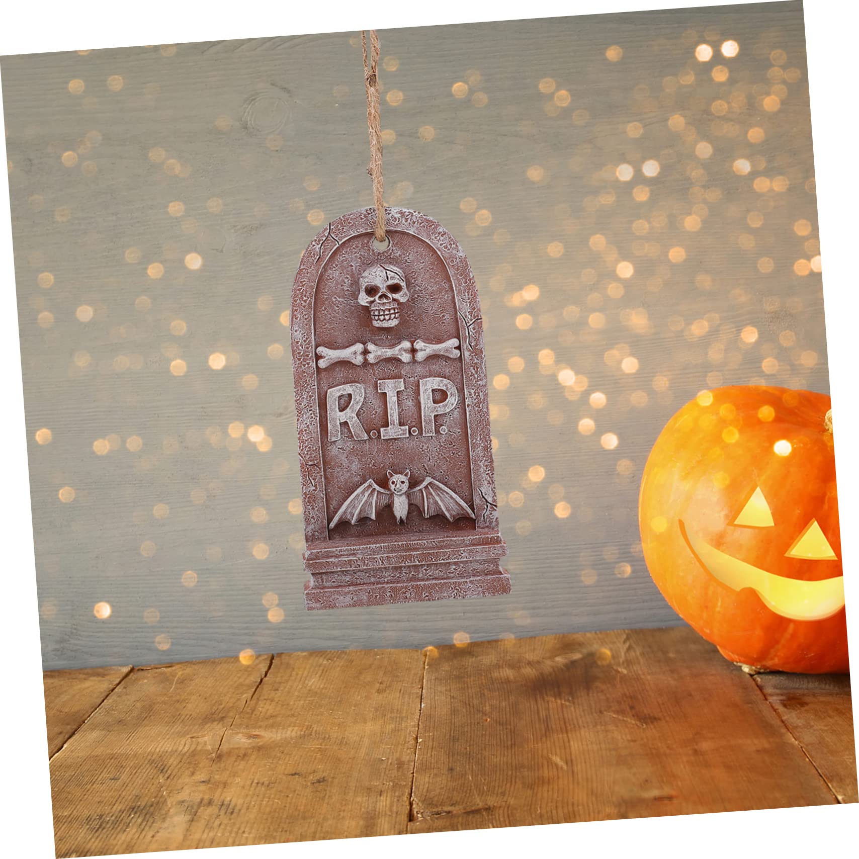Tofficu 3stücke Halloween Resin Grabstein Dekoration Anhänger Für Und Außendekoration Gruselige Halloween Schaffen Mit Hochwertigem Resin Für Partys Und Festliche Anlässe