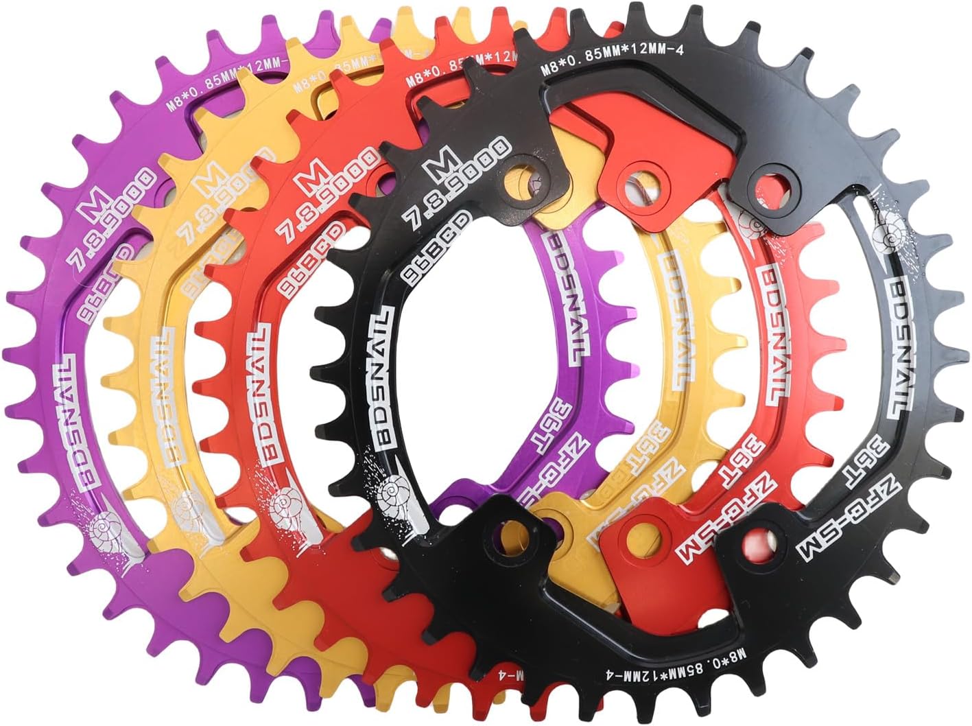 DJC Bike Chainring Asymmetrical 96BCD Round/Oval for XT SLX M6000 / M7000 / M8000 / M9000 MTB 7/8/9/10/11/12 Speed Narrow Wide 30T/32T/34T/36T/38T Tooth