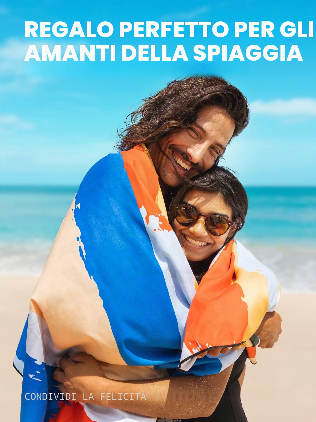 OCOOPA, Asciugamano da spiaggia in microfibra ad asciugatura rapida, extra large, 180,3 x 81,3 cm, non cattura la sabbia, super leggero, per piscina, campeggio, picnic, yoga, palestra, sport