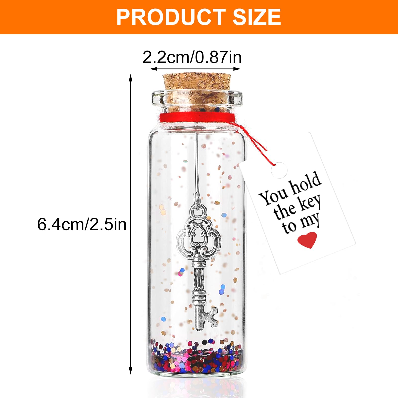 DAWRIS Anniversary present for Him Her Romantic Message in a Bottle I Love You Gift for Husband Wife Little Cute Gifts for Girlfriend Boyfriend Wife Husband Valentine's Day Wedding Gifts - Image 2