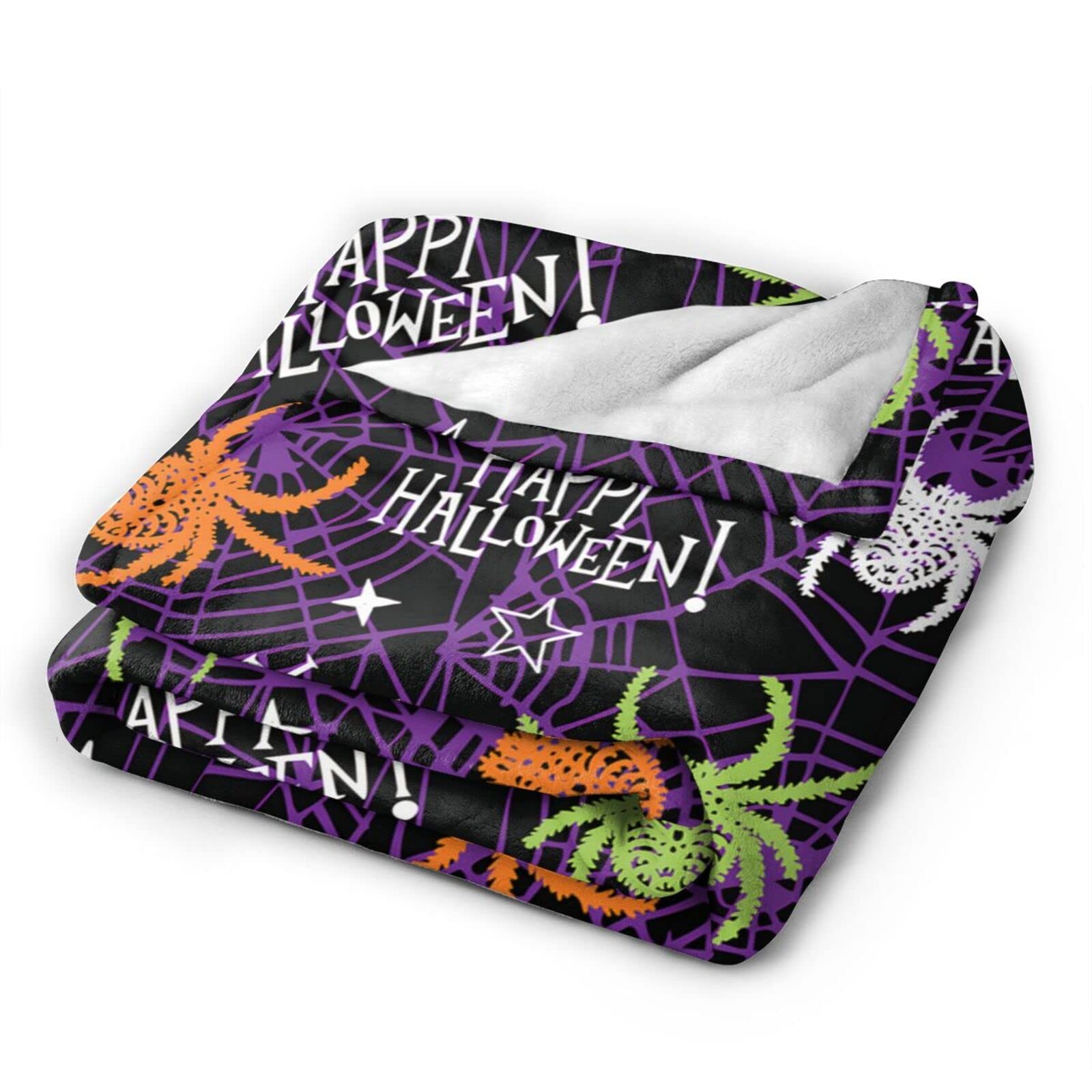 Halloween-Decke Mit Geister-Motiv – 127 X 152 Cm, Polyester-Fleece, Beidseitig Weich, Spülmaschinenfest