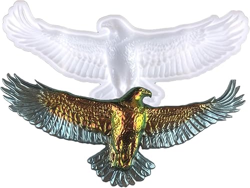 ikasus Moldes de silicona de animales para resina epoxi, molde de resina en forma de águilas, moldes de silicona 3D, molde de fundición de resina