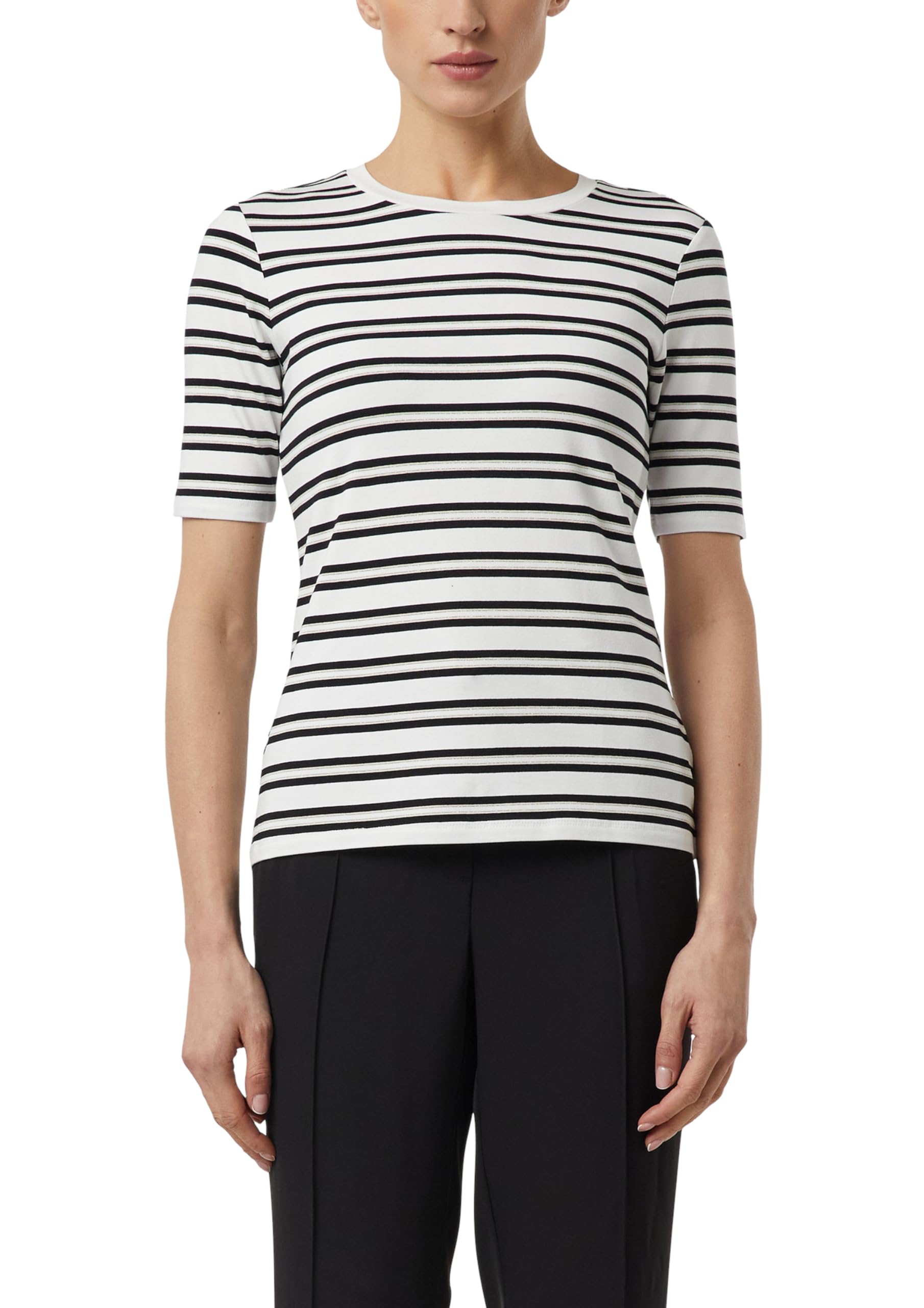 Comma Schmales T-Shirt mit Streifenmuster