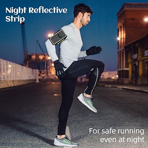 Miniatura 6 de Brazalete para correr con bolsa para auriculares, resistente al agua para iPhone 16 15 Pro Max 14 Plus, funda deportiva para teléfono de 6.8 pulgadas