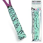 Get A Grip - Custom Tennis Racket Grip Tape - Anti-Slip/Quick-Drying Tennis Overgrips - Precut Badminton Racket Grip with Finishing Tape (Liquid Motion, 1 Grip)
