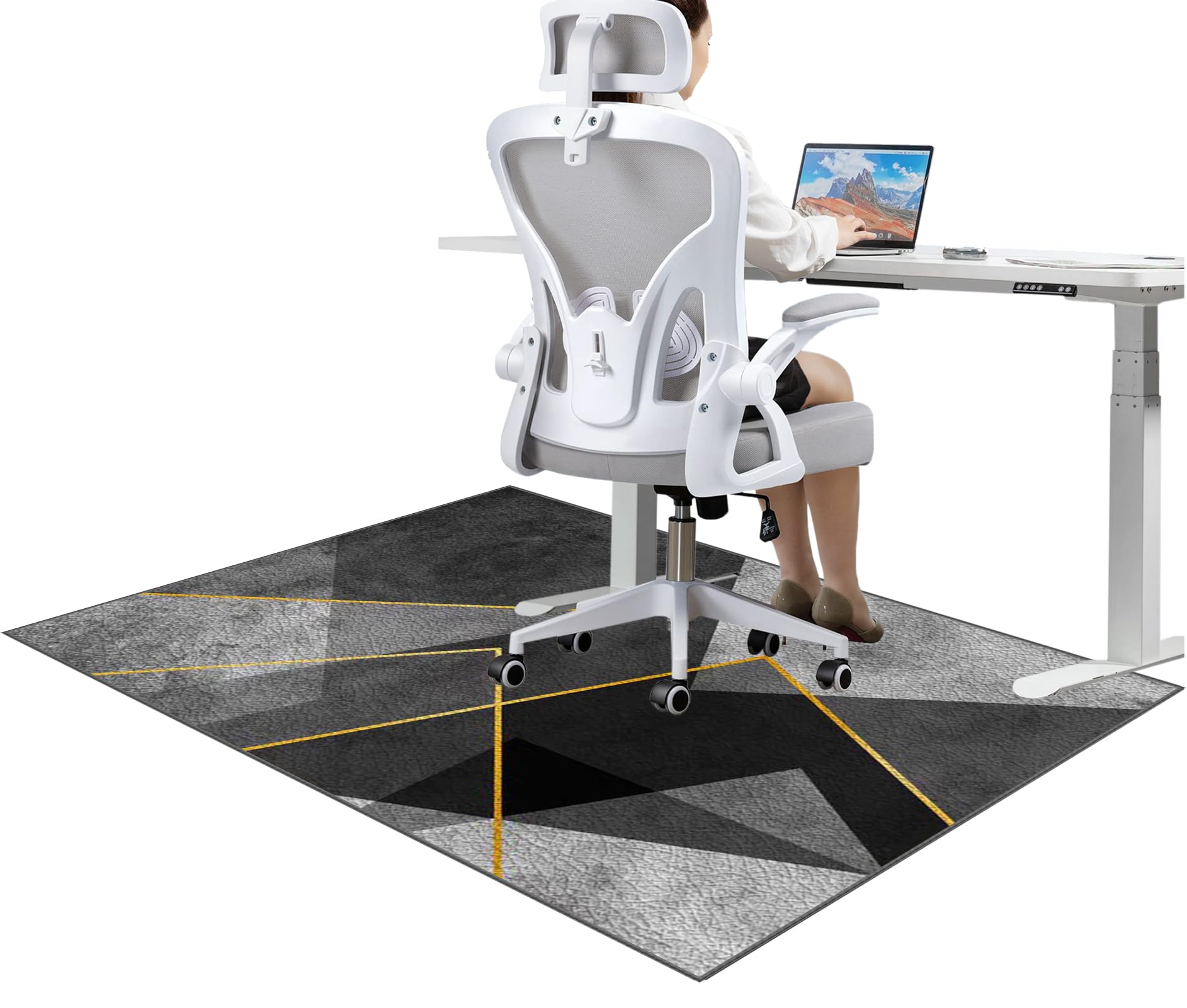 Office Gaming Chair Mat for Hardwood Floor floor protector for rolling chair Chair Mat for Carpet Desk Chair Mat for Carpeted Floors, 200 x 300 cm Computer Chair Mat for Home Office Gaming Room