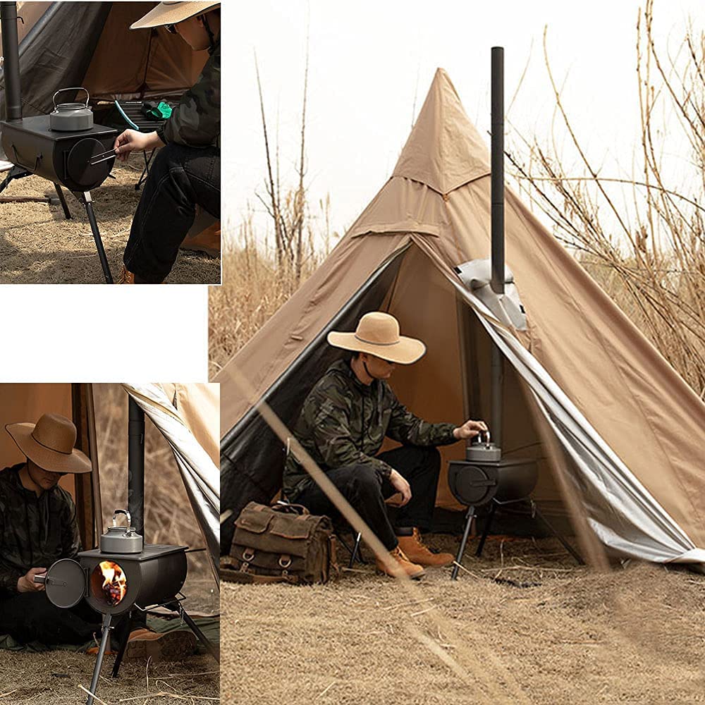 Amazon.com: WINTENT Wood Burning Stove Portable with Stove Pipe for Tent  Camping (Stove-1) : Sports u0026 Outdoors