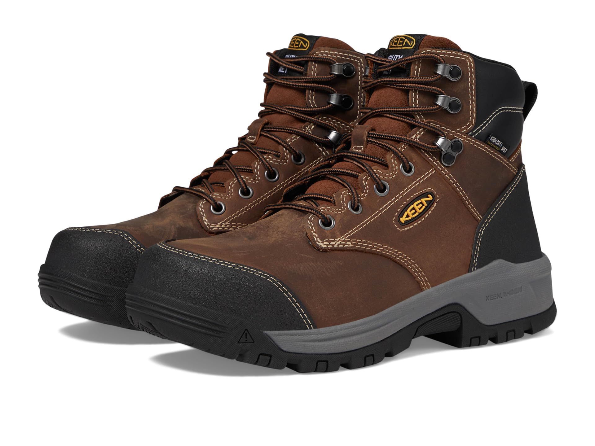 KEEN Utility Men's Evanston 6” Composite Toe Waterproof Internal Met Guard Work Boots