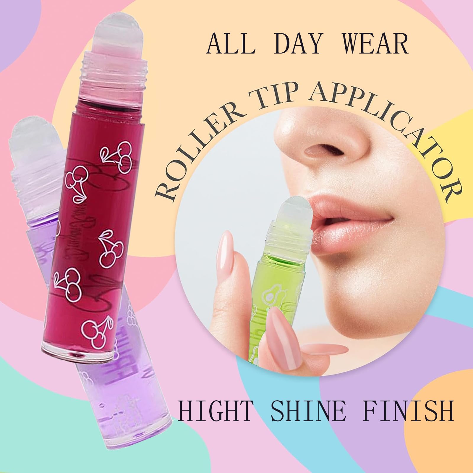 Aceite hidratante para labios, 6 unidades de aceite de brillo labial Plumpimg, bálsamo labial de larga duración, no pegajoso, brillo labial, transparente, incoloro, loción hidratante para labios 3