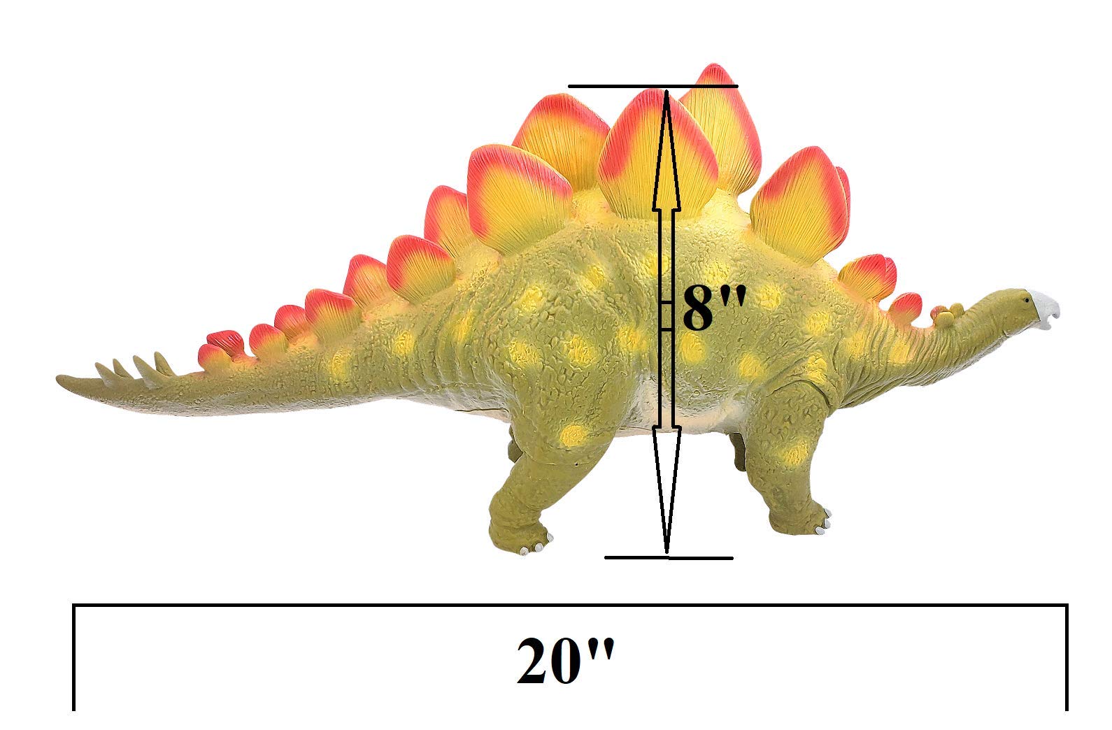 Amazon.co.jp: 大型20インチ ステゴサウルス恐竜 (ソフトPVC素材) 先史