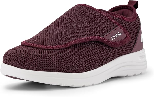 FitVille EasyTop Wings buty do chodzenia damskie V2 bardzo szerokie kapcie dla seniorów zapinane na rzepy