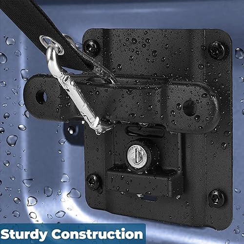 Miniatura 3 de Wocch Anclajes de amarre de anclajes resistentes Boxlink para cama con soportes de placas, tornillos antirrobo para Ford 2015-2023 F150 F250 F350