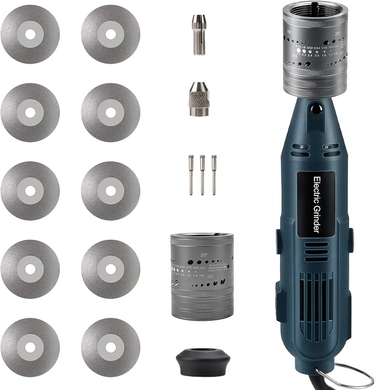 kswiown Wolfram Elektróda Köszörű TIG 260W 230V 10000-35000 RPM Titán Korongokkal