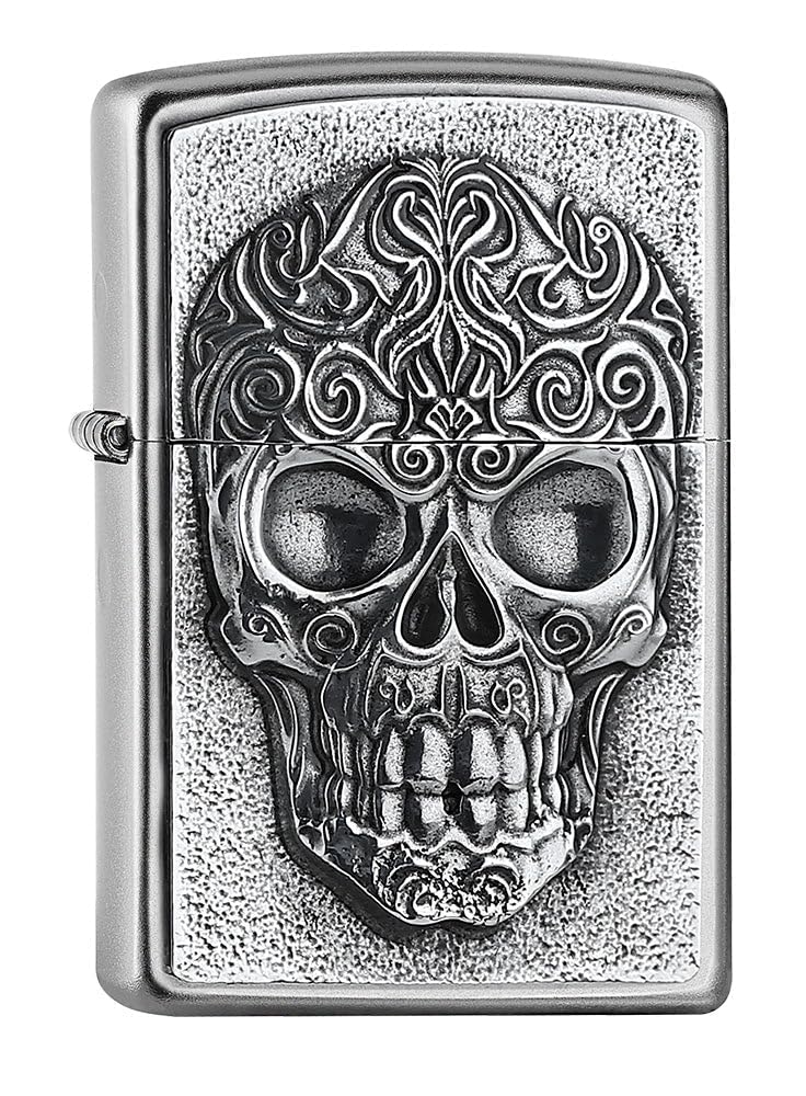 Zippo Lighter, Metal, Satin Chrome, One Size