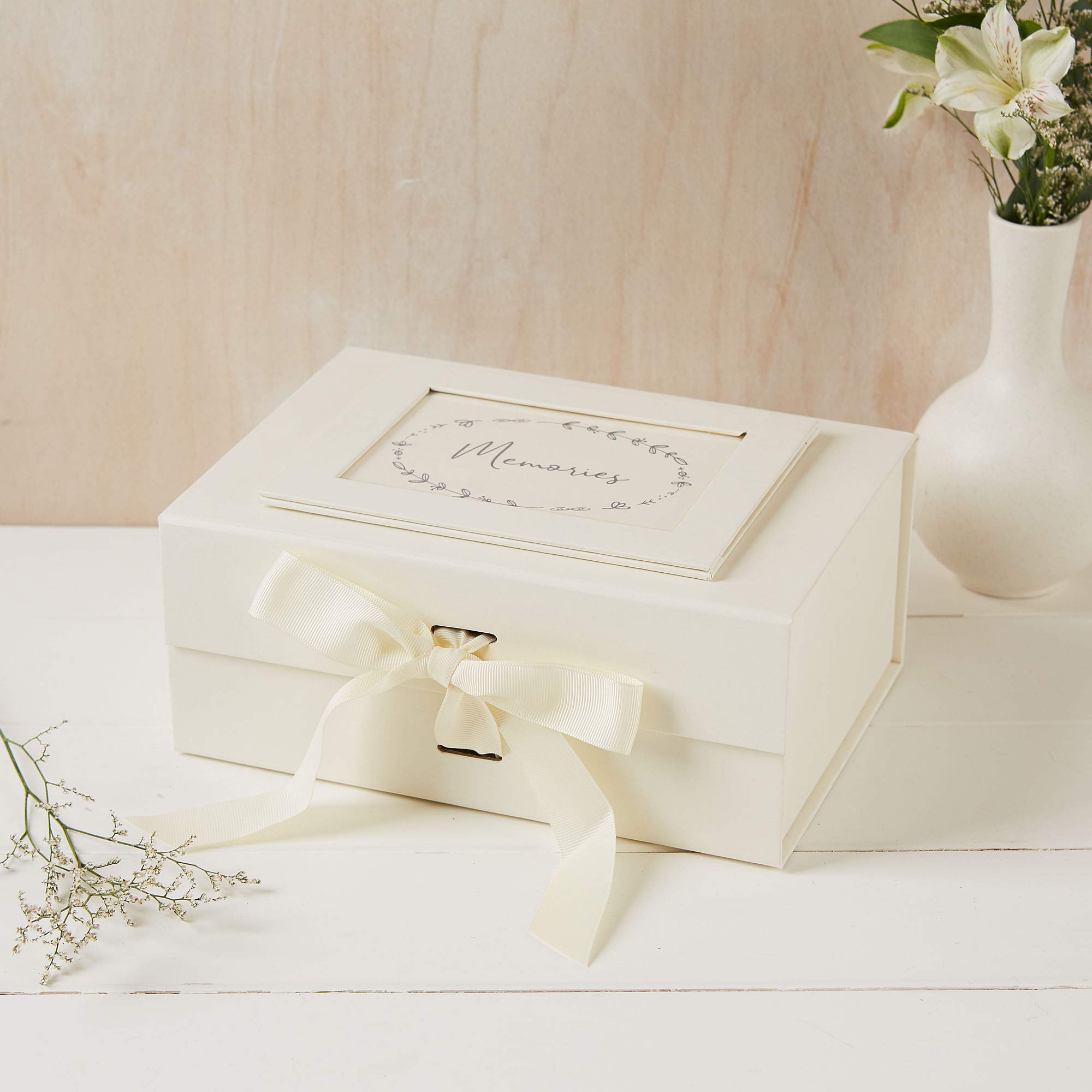 Angel & Dove Ivory A5 Card Memory Keepsake Box For Funeral, Bereavement, Sympathy Gift, Wedding, Baby, Travel