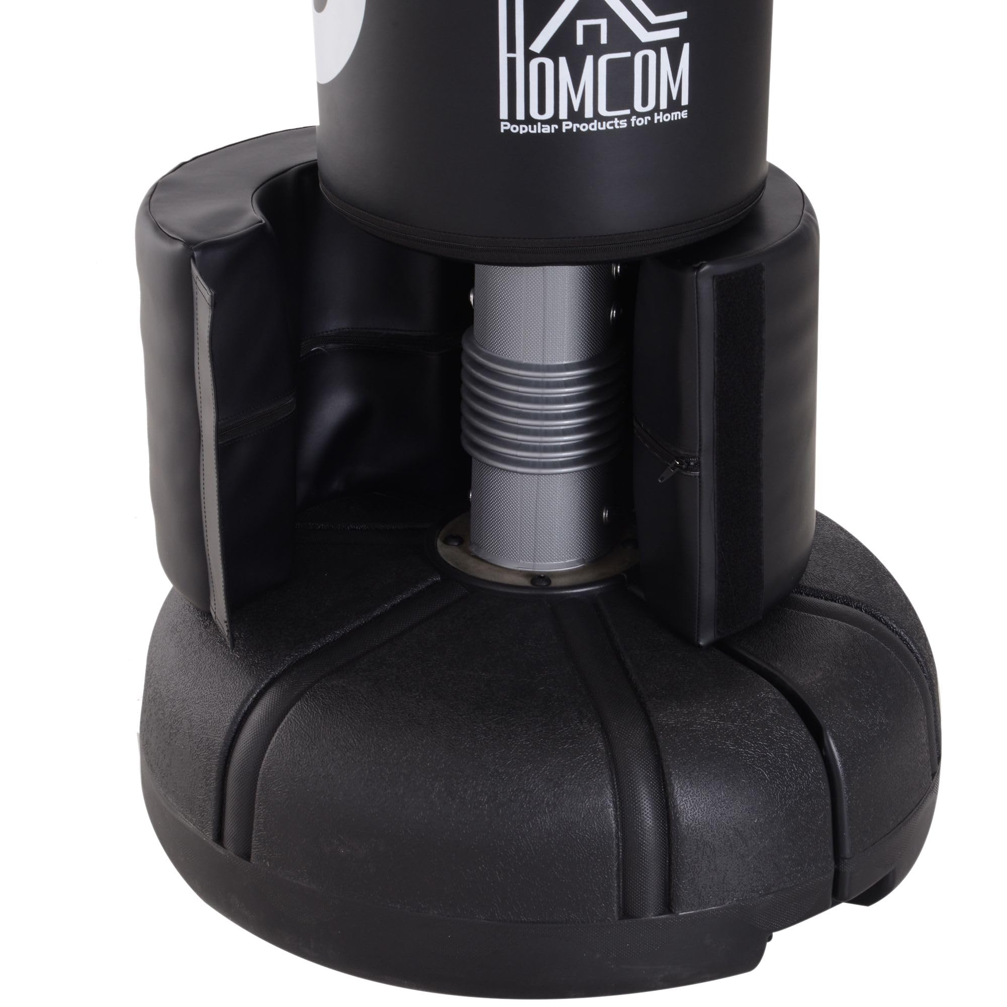 HOMCOM staande bokszak bokspop boks-dummy dummy training bokspartner bokszak boksen zwart 70 B x 70 D x 176 H cm