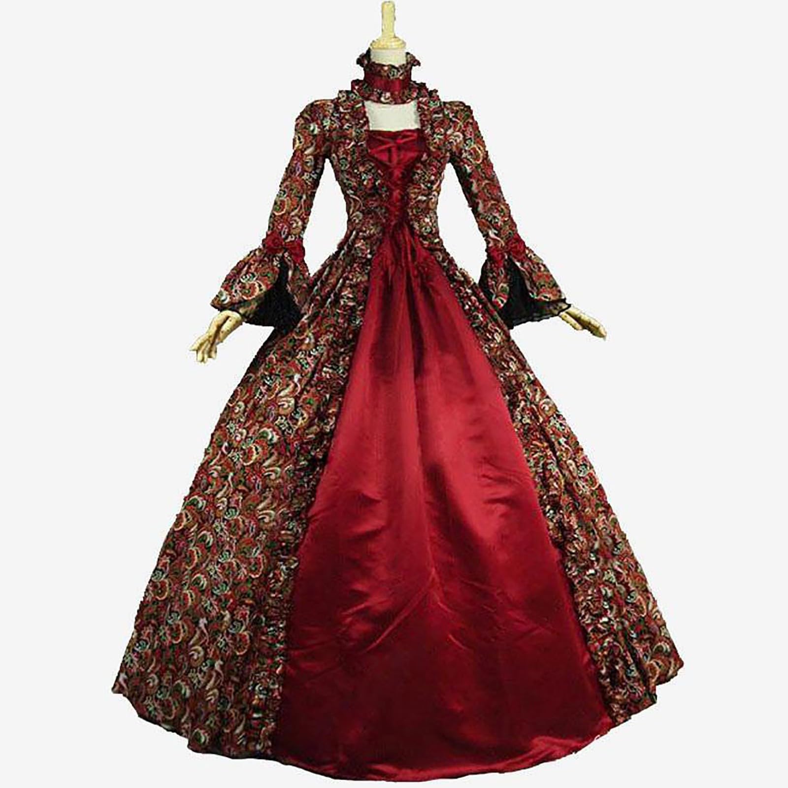 Neuheiten 2027 Cocktailkleider für Damen in Übergröße, modisch, im Gothic-Stil, Midikleid, Croset, Lange ausgestellte Ärmel, A-Linie, Partykleid