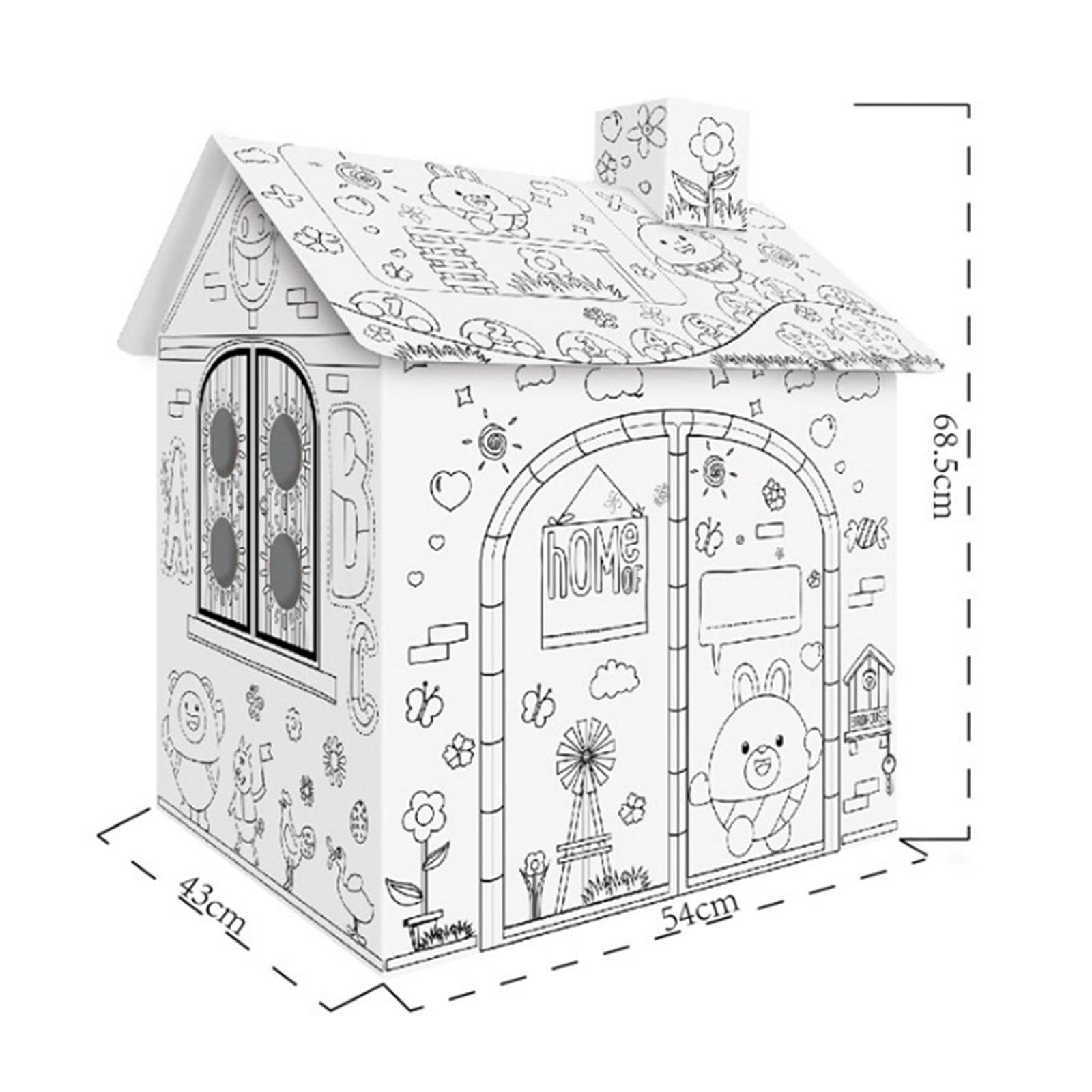 Spielhaus Aus Pappe, Vorschulspielzeug, Frühes Lernspielzeug, Bastelsets Aus Papier