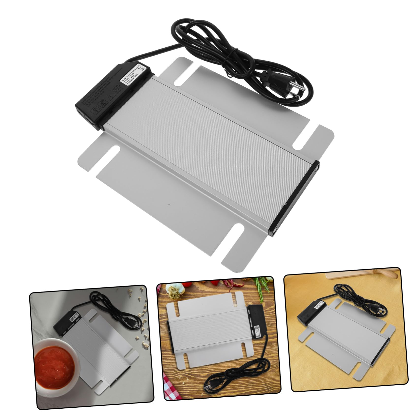Plaque Chauffante Électrique pour Buffet Argenté Rectangulaire | Chauffe Plat Electrique Buffet, Contrôle de Température et Protection la Surchauffe, pour Restaurants et Événements