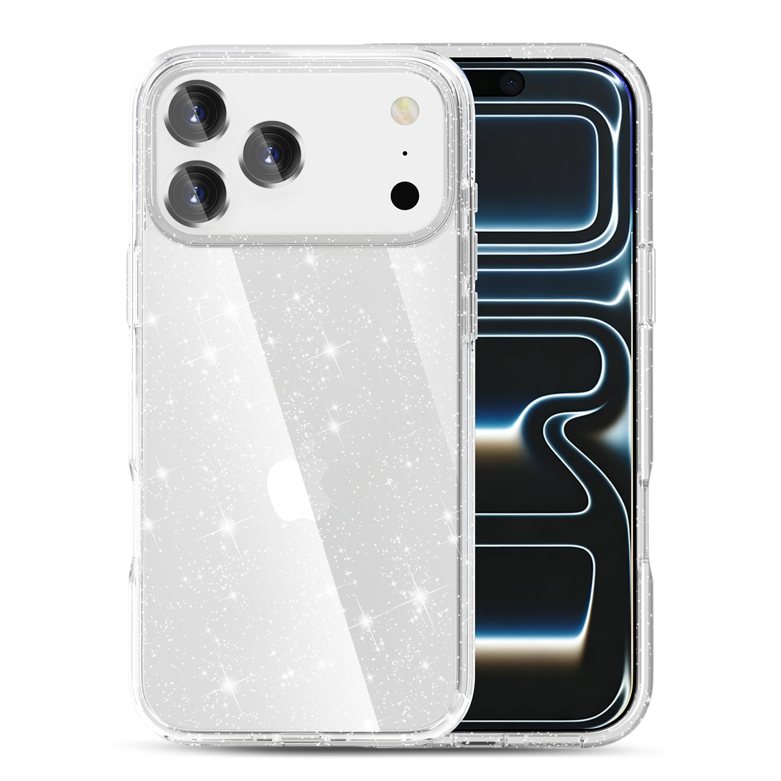 TENOC Phone Case Compatible with iPhone 17 Pro Max & iPhone 18 Pro Max, Glitter Case Clea…