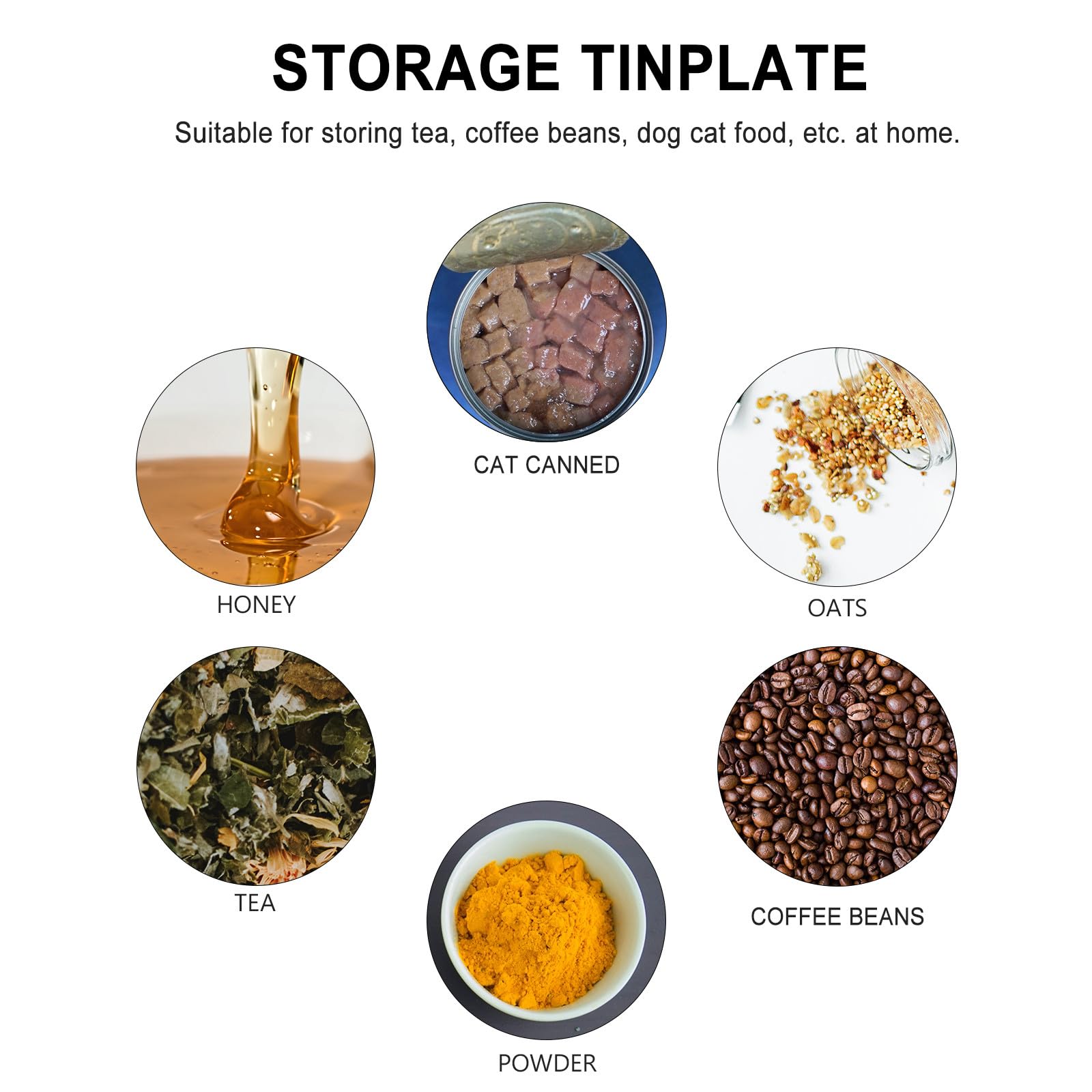 Barattoli Per La Conservazione Alimenti Ermetici in Metallo, Set Da 10 Lattine Sigillate Per Tè, Caramelle e Snack, Contenitori Impermeabili Per Cucina e Conservazione Casa